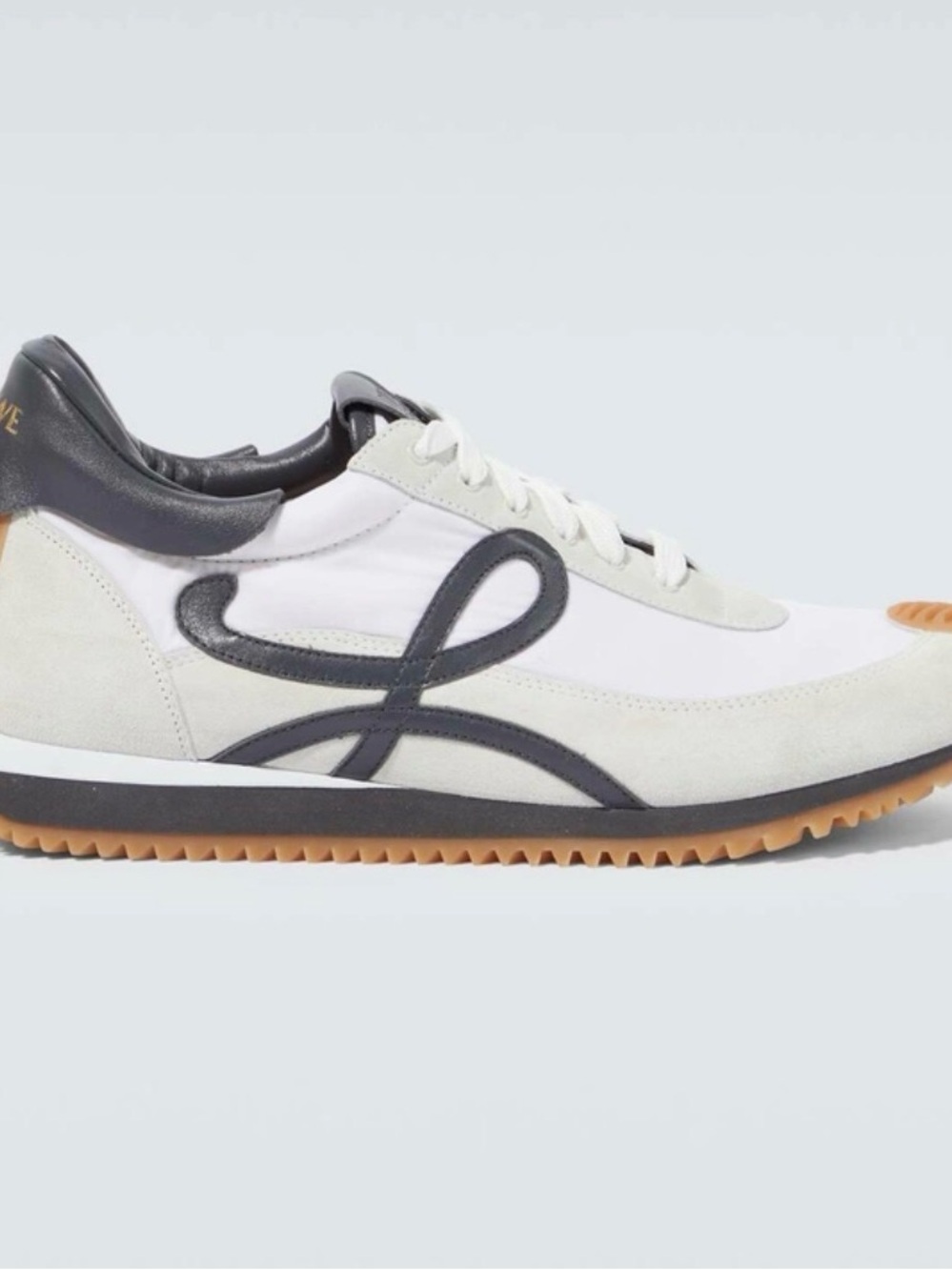 Loewe White Suede-Trim Flow Runner sneaker 41